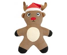 Pet Brands Weihnachten Rentier Plüsch Spielzeug mit austauschbarem Squeeker Hundespielzeug