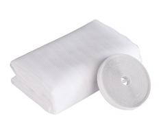 Insektenschutz Fliegengitter Insektenschutzgewebe aus hochwertigem Fiberglas, Maschenfest verschweißt, UV-beständig, inkl. Montage-Klettband, Weiß, 130 x 150 cm, Windhager 03498