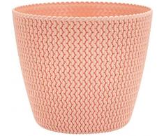 zanvic Blumentopf splofy 2, Effekt Gestrick, 26 cm, Orange (Peach), 26 x 26 x 22 cm, DSP260