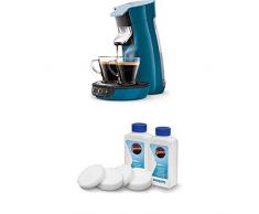 Philips Senseo Viva Cafe HD6563/70 Kaffeepadmaschine (Crema plus, Kaffee-Stärkeeinstellung) blau, mit Flüssigentkalker