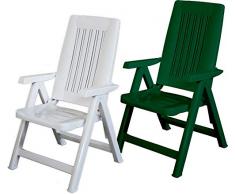 Areta Diana Gartenstuhl, klappbar, neigbar, Weiß