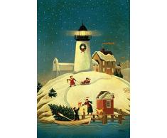 Toland Home Garden Holiday Hill 31,8 x 45,7 cm Dekorative Americana Winter-Weihnachtsszene Garten Flagge