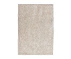 Lalee 347193110 Hochwertiger und handgemachter Designer Hochflor Shaggy Teppich, 80 x 150 cm, creme
