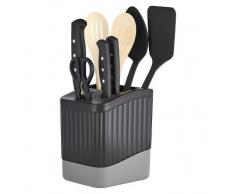 Farberware Besteckset mit Geschirr, 9-teilig, Schwarz / Grau