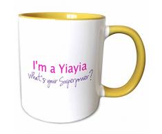 3dRose 193734_8 Mug Becher, keramik, Gelb/Weiß