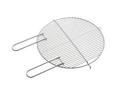 Grillrost rund mit Haltegriffen Ø 43-cm für Holzkohlegrill verchromt leicht zu reinigen