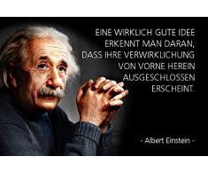 Schatzmix Albert Einstein - eine wirklich Gute Idee erkennt Man daran, DASS ihre verwirklichung ausgeschlossen erscheint Metal Sign deko Schild Blech Garten