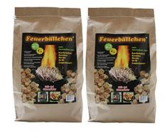RaiffeisenWaren Kaminanzünder, Feueranzünder, Feuerbällchen 8,0 kg (Anzünder ökologisch, aus Naturprodukten - Wachs, Naturholz; Brenndauer ca. 10 min)