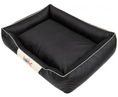 HobbyDog R1CEPCZA2 Hundesofa Cesar Perfect Kunstleder Kodura, Schwarz, 65 x 52 x 20 cm