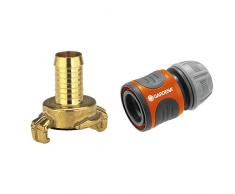 Gardena Messing-Schnellkupplungs-Schlauchstück: Schlauchadapter für 25 mm (1)-Schläuche, Technische Armaturen (7103-20) & Schlauchverbinder 13 mm (1/2) und 15 mm (5/8): Steckverbinder