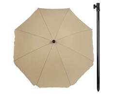 Aktive Gartenschirm mit Filter Solar-240 cm Durchmesser Farbe Braun (Colorbaby 85303)