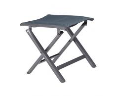 Relaxdays Aluminium Klapphocker, gepolstert, für Garten, als Campinghocker, faltbar, H x B x T: 41 x 48 x 41 cm, grau
