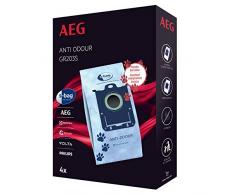 AEG GR203S s-Bag Staubbeutel Anti-Odour (Staubsaugerbeutel für Haustierbesitzer, Anti-Geruch, neutralisiert Gerüche, saubere Luft, Hygieneverschluss, optimale Saugleistung, mehr Volumen, blau)