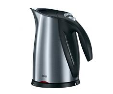 Braun Impression WK 600 kabelloser Wasserkocher (2200 W, 1,7l) metallic, gebürsteter Edelstahl