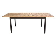Dehner Ausziehtisch Calais, ca. 152/210 x 89 x 76 cm, Aluminium/FSC Teakholz, natur