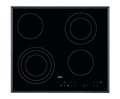 AEG HK634030FB Keramiktisch schwarz - Platte (Tisch, Keramik, Glas und Keramik, schwarz, 700 W, Alrededor)
