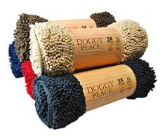 My Doggy Place – Hundeteppich aus sehr saugfähiger Mikrofaser, langlebig, schnell trocknend, waschbar, hält Ihr Haus sauber (Größen: Läufer in M, L, XL, für den Flur, Halbmondförmig), X-Large / Runner (5 x 3 Feet), hellbeige