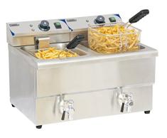 Casselin cfev82 – Elektrischer Fritteuse mit Entleerungsventil 2 x 8 Liter