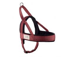 HUNTER New Orleans Norwegergeschirr, Geschirr für Hunde, mit Baumwolle, Fleece-Polsterung, wasserabweisend, M, rot