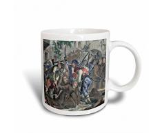 3dRose mug_83179_2French Revolution, Clerics töten Gravur, 1900 - HI13 PRI0383 - Prisma Keramiktasse, 444 ml, mehrfarbig