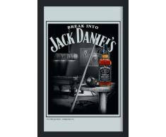empireposter - Jack Daniels - Billiard - GröÃe (cm), ca. 30x40 - Maxi-Spiegel, NEU - Beschreibung: - Bedruckter Wandspiegel mit schwarzem Kunststoffrahmen in Holzoptik -