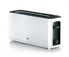 Braun HT3100WH Toaster 1 Schlitz mit 7 Bräunungsstufen, weiß, 1000