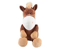 Plüschpferd sitzend, braun 13cm
