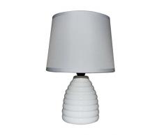 King Home L1713611 Tischleuchte, Weiß, 18 x 18 x 26,5H