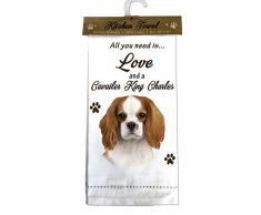 E&S Pets 700-18 King Charles Cavalier Küchentücher, baumwolle, Beige