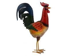 Green Jem gsgd44-rf Hahn Vorfreude Metall Garten Dekoration – Rot