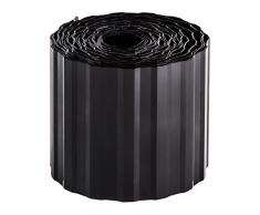 Xclou Rasenkanten, Einfassung für Rasenkanten, Beeteinfassung aus umweltfreundlichem PET, schlag- und bruchfest, ca. 900 x 10 cm, anthrazit