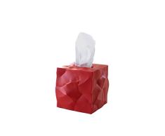 Essey Kosmetiktücher-Box Wipy Cube I, quadratischer Taschentuchspender, Design Taschentuchbox, rot