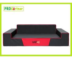 HobbyDog L GLACCL1 Hundebett Glamour L 84X64cm Schwarz (1) Kunstleder, Codura Hundesofa, L, Black, 2.5 kg