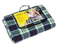 Idena 7570011 - Picknickdecke mit wasserabweisender Rückseite, ca. 170 x 200 cm, XXL, blau - kariert