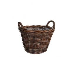 Mica decorations 171924 Korb, Kubu, braun