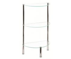 Haku-Möbel 90242 Regal 45 x 22 x 77 cm, chrom
