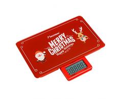 Bestron AKS300C Küchenwaage, Digital, Merry Christmas Motiv, Weihnachten