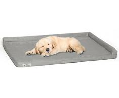 PetFusion puppychoice Hundekäfig Bett 117 cm mit wasserdicht festem Schaumstoff Einsatz & herausnehmbar (117 x 74 cm) Bezug waschbar. Komfortabel Microsuede und tragbar Griff