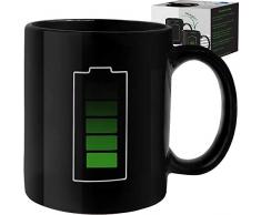Magische Farbwechsel Tasse Thermoeffekt Kaffeetasse - Kaffee & Tee Einzigartige Tasse Batterie Geschenk für Mama Papa Freund Frauen Herren Farbwechseltasse Kaffeebecher Thermo Magic Mug Lustig