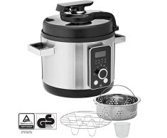 WMF Lono 8in1 Multikocher 6 Liter, Elektrischer Schnellkochtopf, Reiskocher, Dampfgarer, 1100W, Kochautomat, Schongarer, Family Cooker, edelstahl, matt