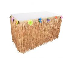 Hawaiian Luau Hibiskus natur Farbe Schnur und bunte Seide Faux Blumen Tisch Hula Gras Rock für Party Dekoration, Events, Geburtstage, Celebration (1 Pack) von Super Z Auslass