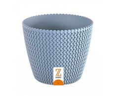 zanvic Blumentopf splofy 2, Effekt Gestrick, 19 cm, blau, 19 x 19 x 16 cm, za537