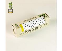 Resetea Memphis Dekoration für Ihre Blumentöpfe, Weiß