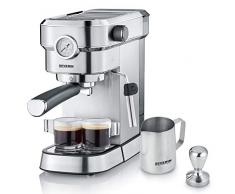 SEVERIN Espresa Plus KA 5995 Espressomaschine (ca. 1350 W, massiver und professioneller Siebträger inkl. ideale Starterset und Manometer, einstellbare Temperatur und speicherbare Tassenfüllmenge)