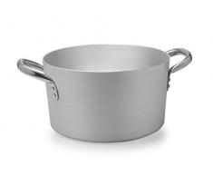 Pardini Kasserolle Mittel mit 2 Griffen, Aluminium, Grau, 24 cm