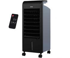 Syntrox Germany 4 in 1 Luftkühler Luftbefeuchter Lufterfrischer und Ventilator mit Touch Panel und Fernbedienung Luftdurchsatz 900 m³/h AC-80W-5L Soft
