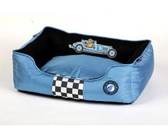 Kiwi Walker Schlafsofa, Visco-Schaumstoff, Racing-Design, Größe M, 65 x 45 x 22 cm, Blau/Schwarz, M