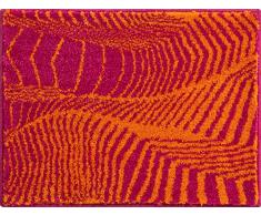 Grund KARIM RASHID Exklusiver Designer Badteppich 100% Polyacryl, ultra soft, rutschfest, ÖKO-TEX-zertifiziert, 5 Jahre Garantie, KARIM 13, WC-Vorlage o.A. 50x65 cm, orange