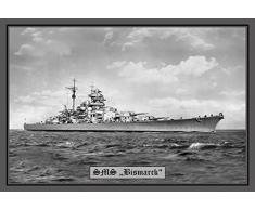 Schatzmix SMS Bismarck kriegschiff Boot Metal Sign deko Sign Garten Blech