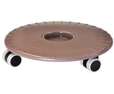 WAGNER Pflanzenroller - FLAT - ABS Kunststoff, mauve, Durchmesser 30 x 6 cm, softe Rollen, Tragkraft 80 kg - 20044501